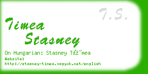 timea stasney business card